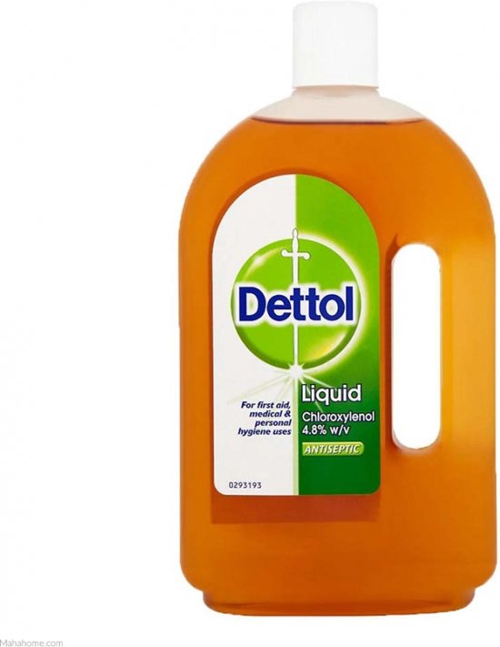 Dettol liquid chloroxylenol 4.8 allesreiniger ontsmetting antiseptische desinfecterende vloeistof